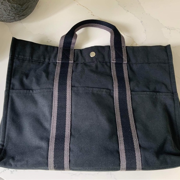 ❤️ HERMES FOURRE TOTE CLOTH BAG ❤️ SMALL SIZE - Picture 5 of 12